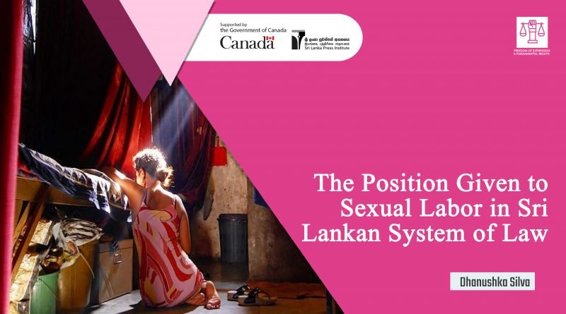 The Position Given To Sexual Labor In Sri Lankan System Of Law Journolk